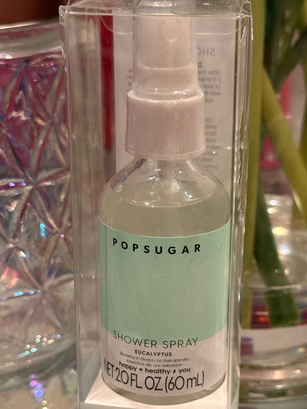 POPSUGAR Eucalyptus Shower Spray Aromatherapy Spa Mist 2 oz New Sealed Wellness